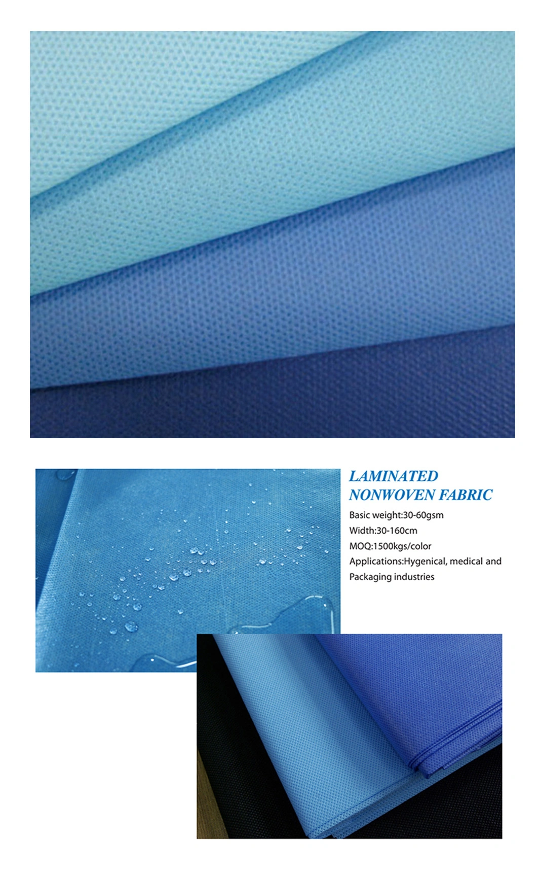 PP Polypropylene Spunbond Nonwoven Fabric TNT Rolls for Packaging Medical Agricultural Industrial &amp; Home Non Woven Fabric